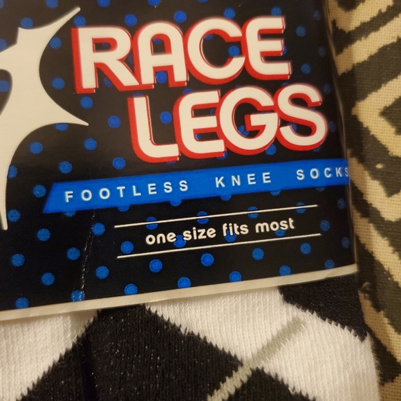 Race Legs Footless Socks NWT - Picture 3 of 4